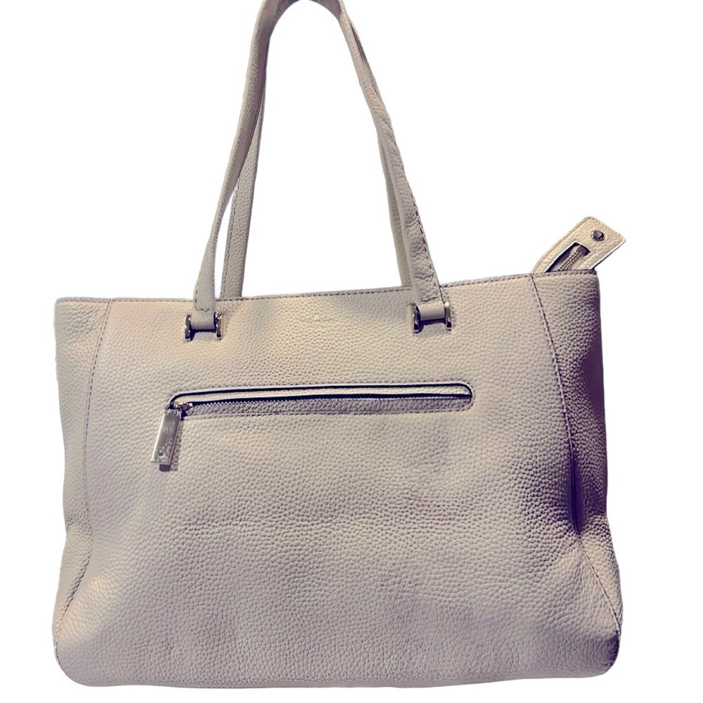 Kate Spade Hopkins Street Large Dharma Leather Work Satchel Tote Ivory